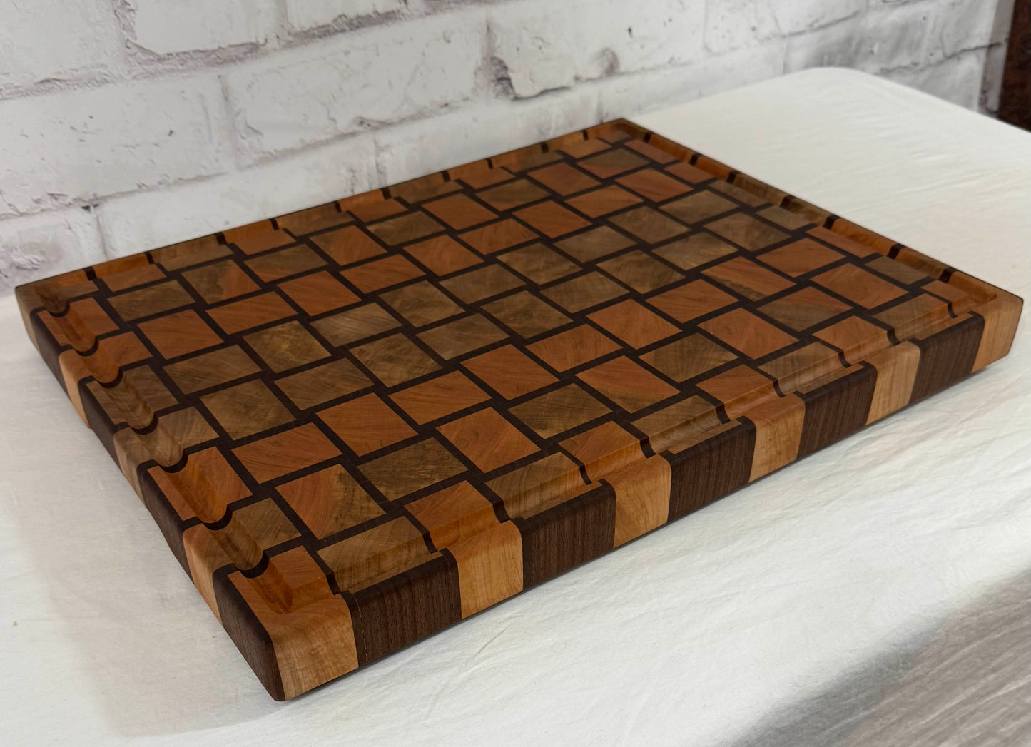Maple & walnut End Grain Cutting Board