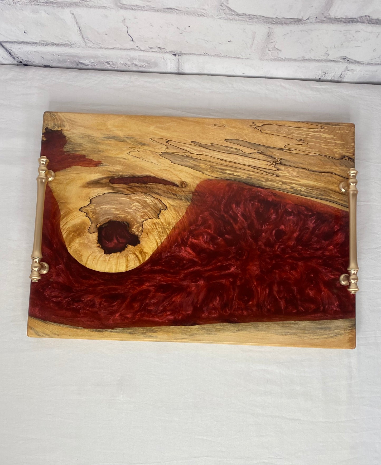 Maroon Epoxy Charcuterie Board