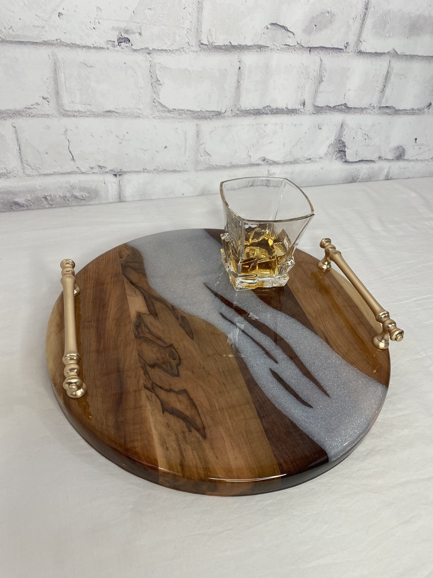 White epoxy Whiskey Board
