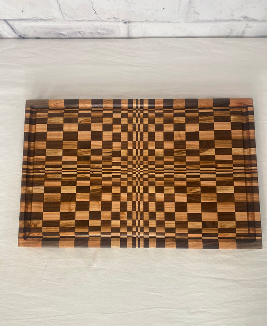 Psychedelic Walnut & Maple Cutting Board