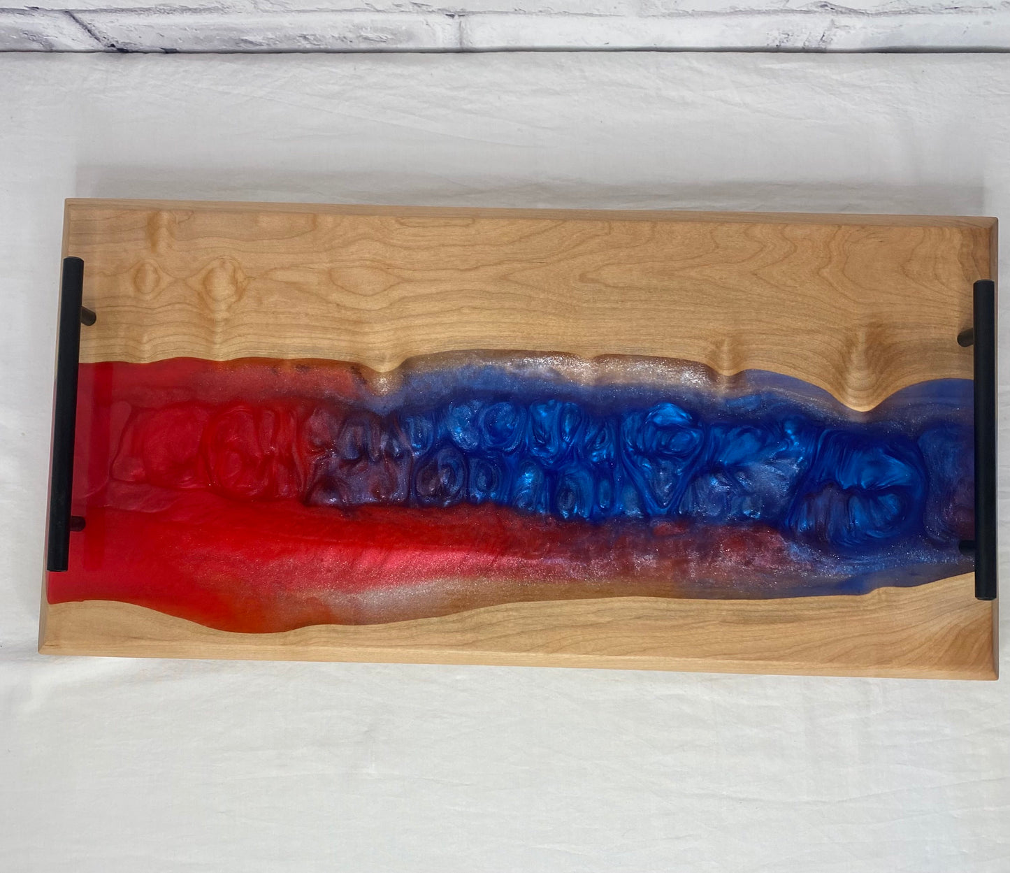 Red White & Blue Epoxy Charcuterie Board