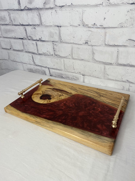 Maroon Epoxy Charcuterie Board