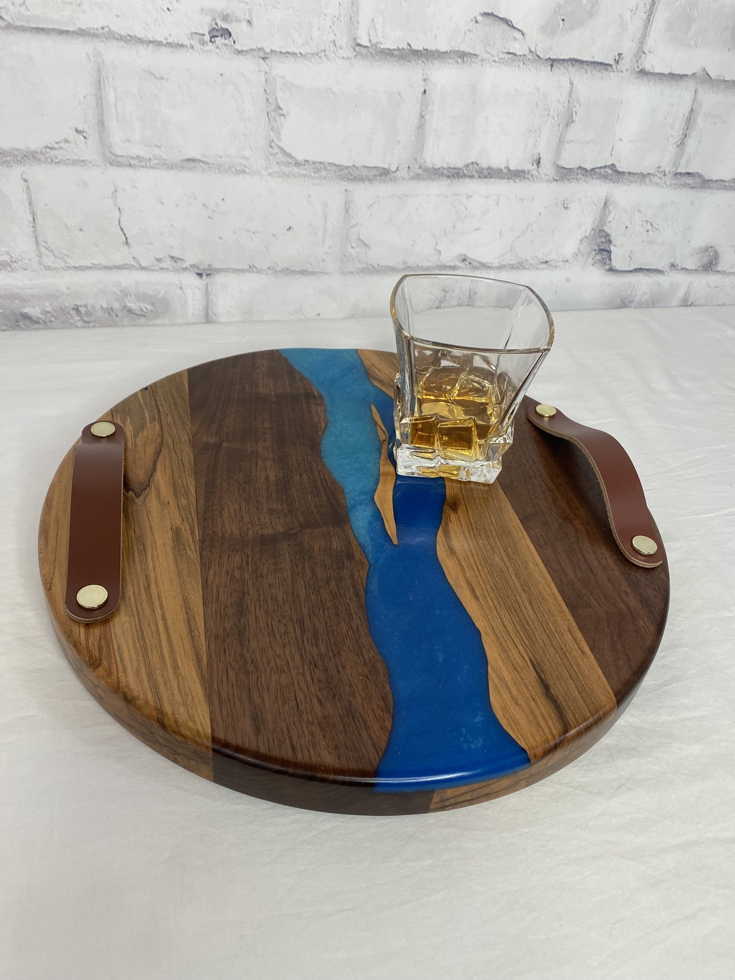 Blue Epoxy Whiskey Board